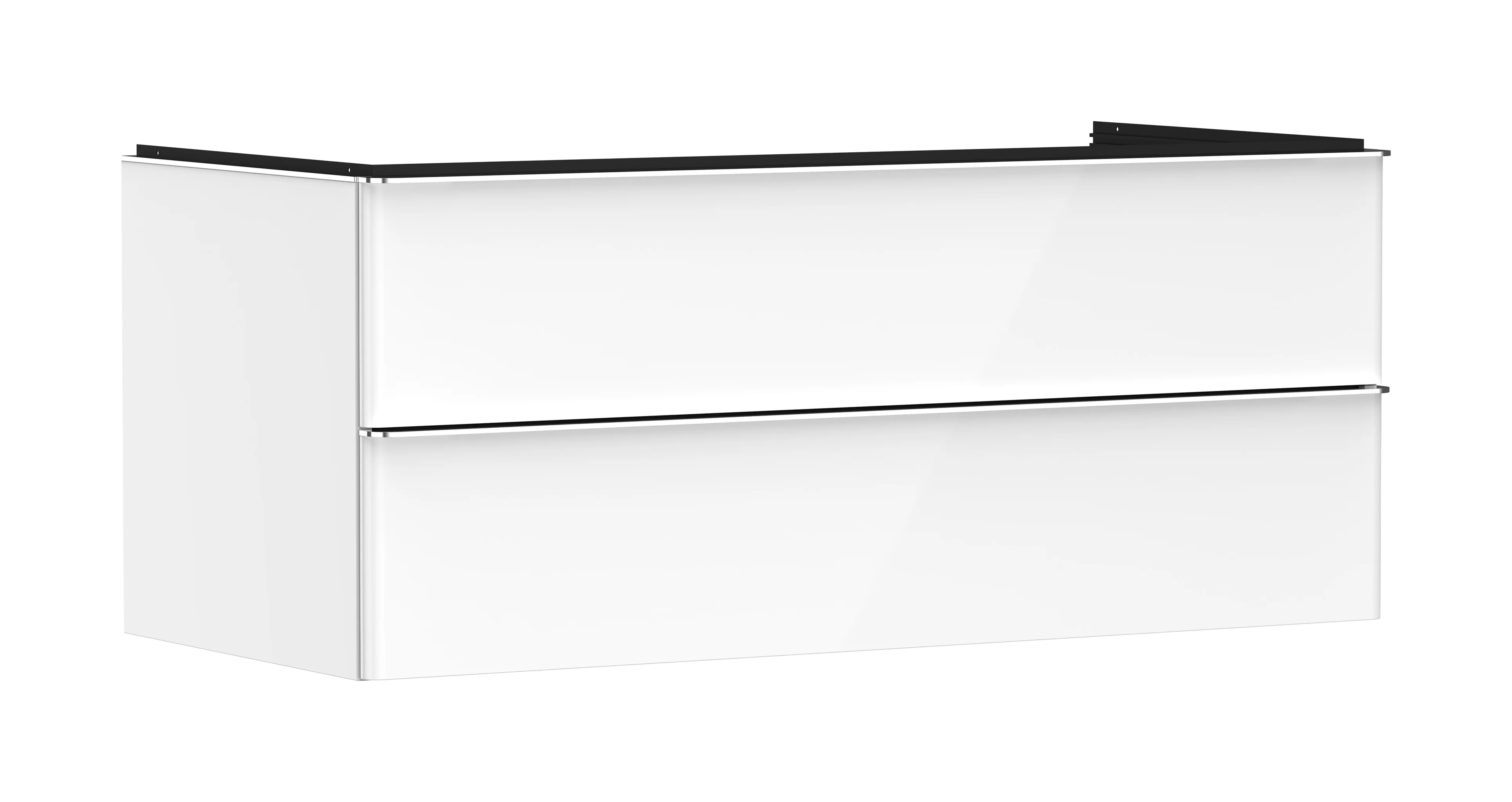 Hansgrohe Xelu Q Waschtischunterschrank, weiß hochglanz, 1180 x 540 mm, 2 Schubkästen, SoftClose, Wandmontage