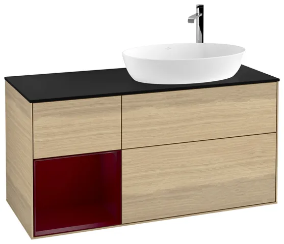 Villeroy & Boch Waschtischunterschrank „Finion“ für Schrankwaschtisch 1200 × 603 × 501 mm Oak Veneer, für Becken rechts, mit Hahnlochbohrung Villeroy & Boch Waschtischunterschrank „Finion“ für Schrankwaschtisch 1200 × 603 × 501 mm Oak Veneer, für Becken rechts, mit Hahnlochbohrung