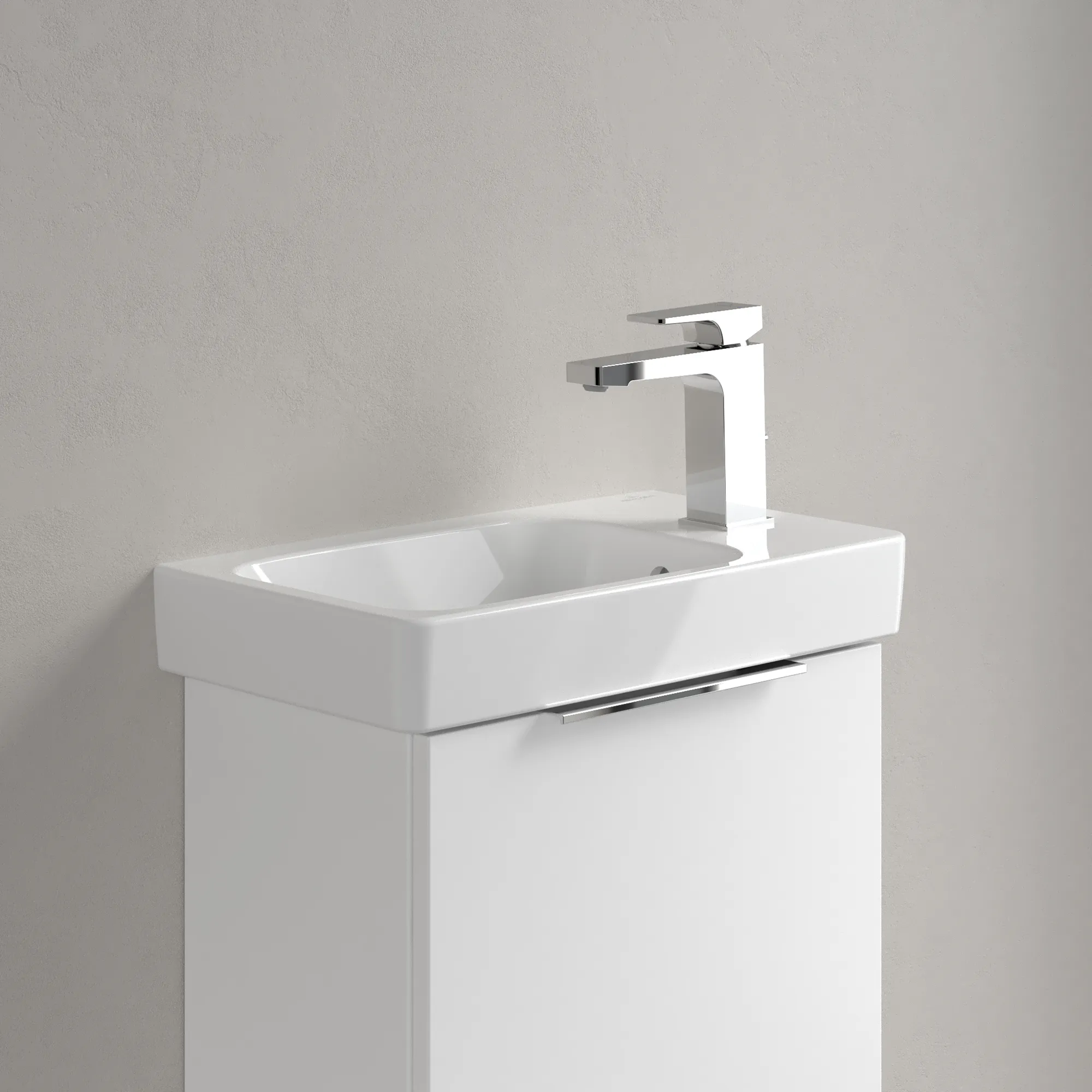 Villeroy & Boch Handwaschbecken Architectura, 480x275x135mm, weiß Alpin, glänzend, mit Überlauf, für 1-Loch-Armatur