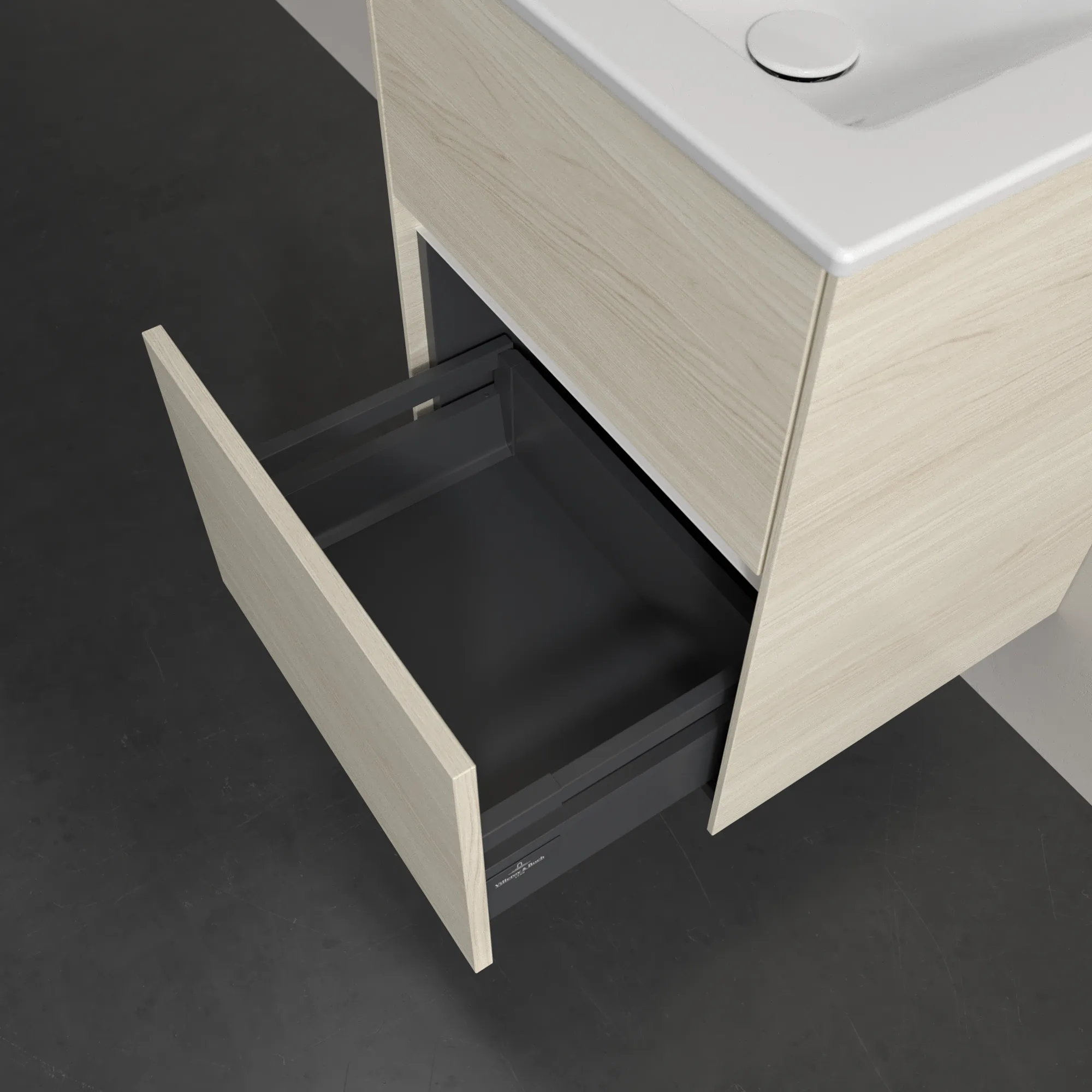 Villeroy & Boch Waschtischunterschrank „Collaro“ 472 × 610 × 404 mm White Oak, ohne Beleuchtung, für Becken mittig Villeroy & Boch Waschtischunterschrank „Collaro“ 472 × 610 × 404 mm White Oak, ohne Beleuchtung, für Becken mittig