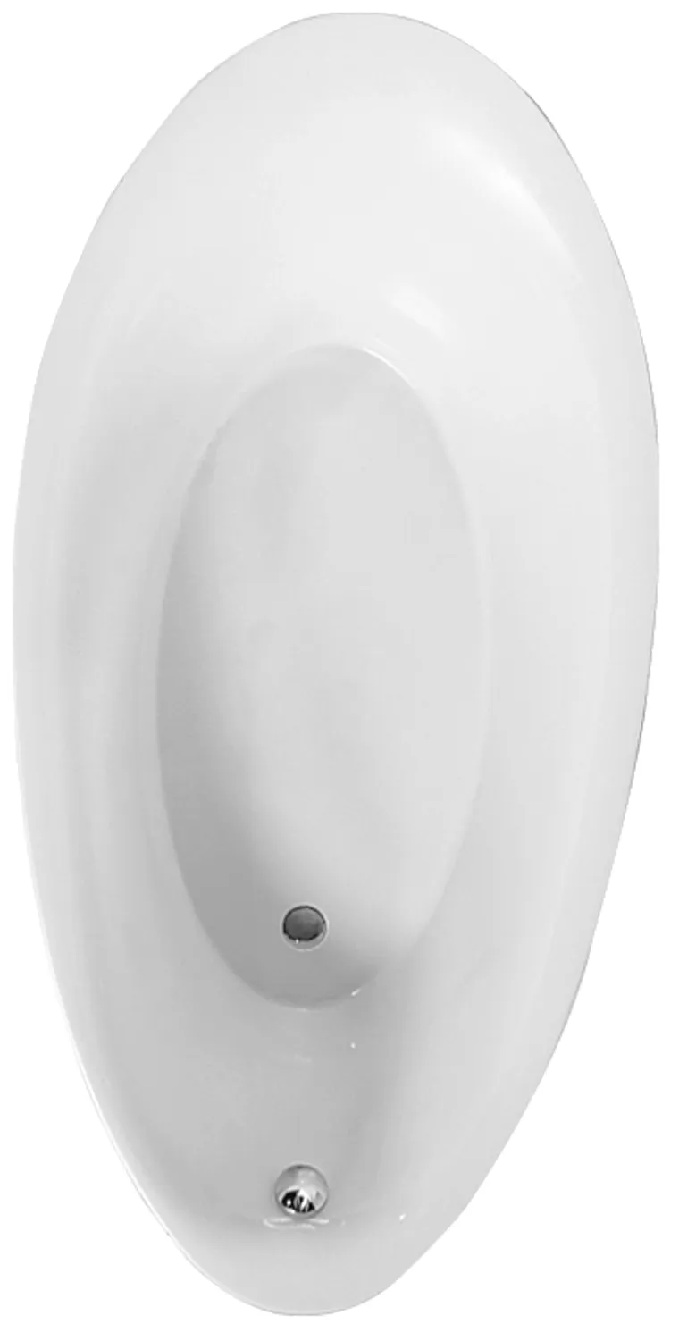 Villeroy & Boch Badewanne „Aveo“ oval 190 × 95 cm, Fußablauf in Weiß Alpin