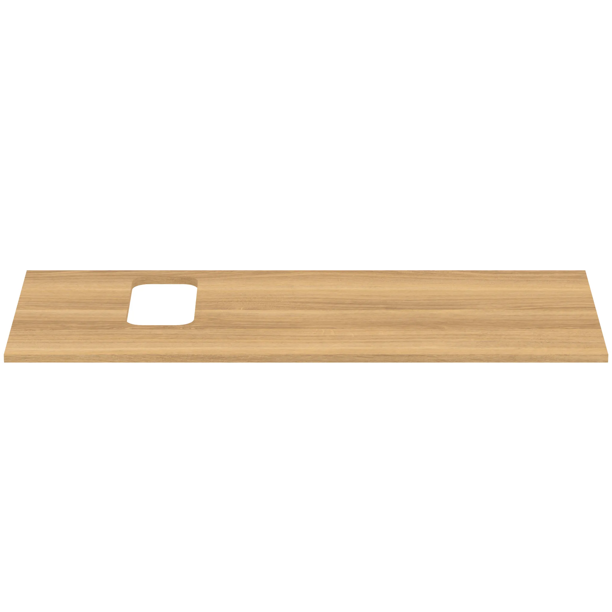 Waschtischplatte i.life B Ausschnitt links für ein Wand-Waschtisch 1202x507x18mm Weiß matt