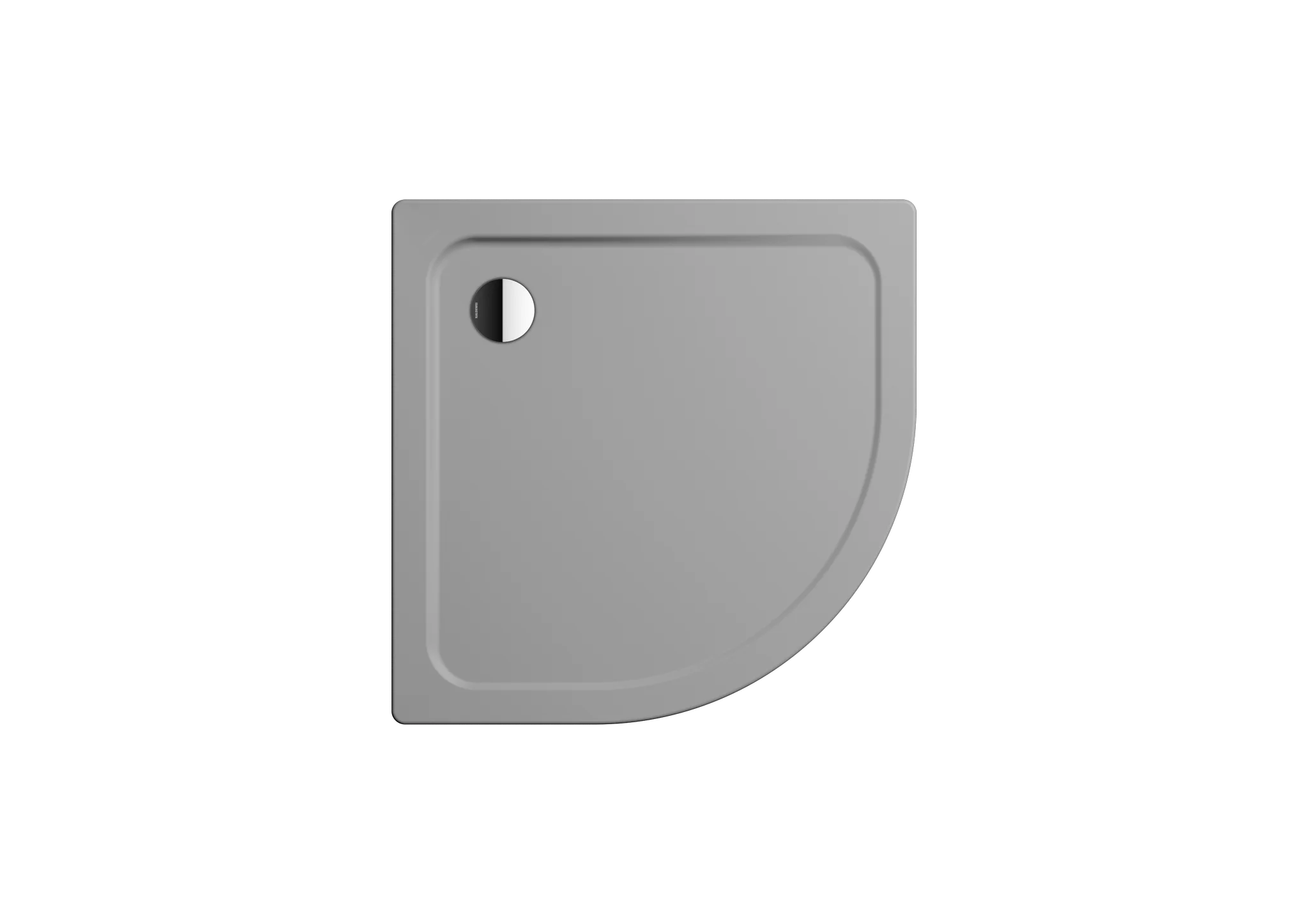 Kaldewei ARRONDO MIT WANNENTRÄGER Duschfläche, 1000x1000 mm, cool grey 30, Perl-Effekt