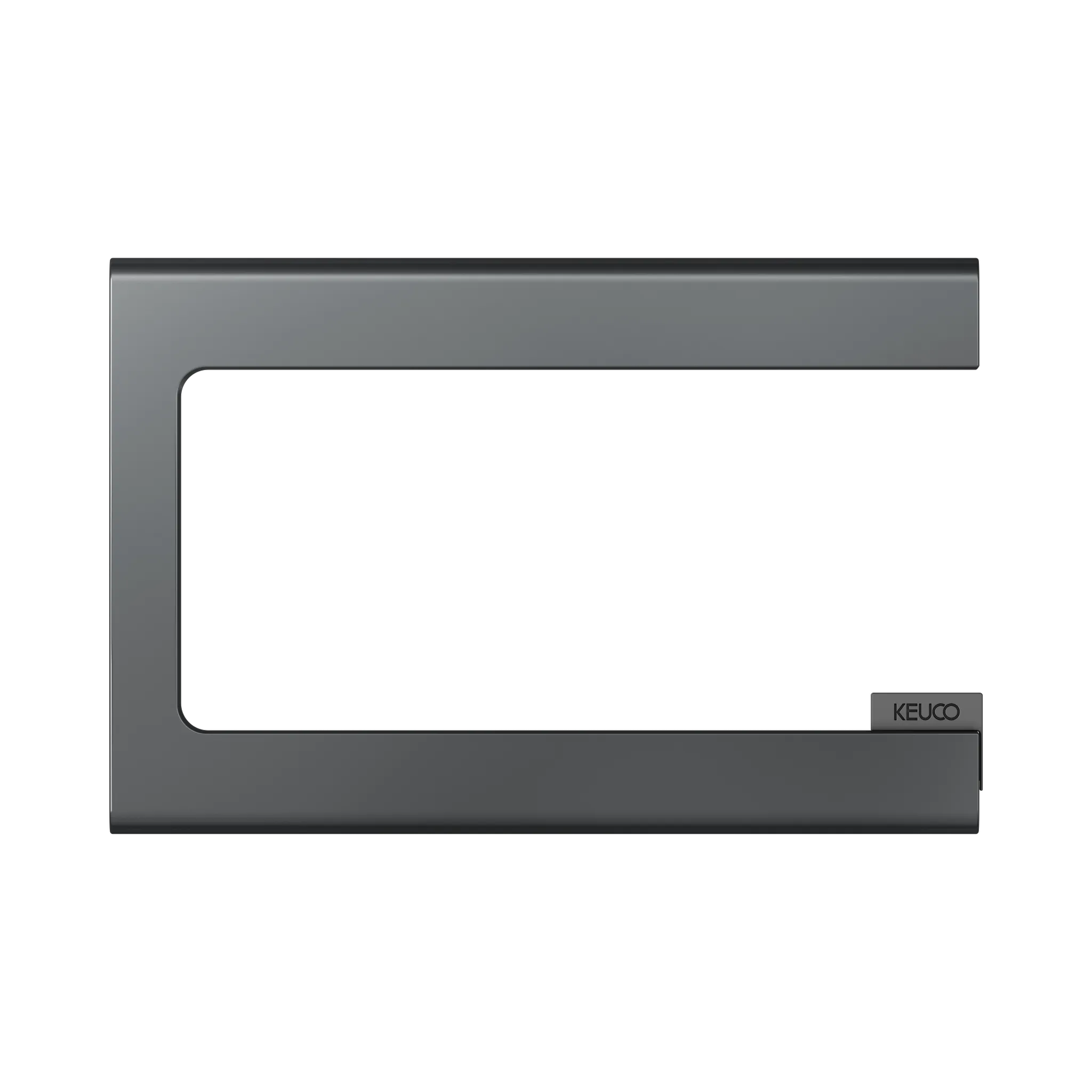 Edition 400 11562130000 Toilettenpapierhalter offene Form Schwarzchrom gebürstet Edition 400 11562130000 Toilettenpapierhalter offene Form Schwarzchrom gebürstet