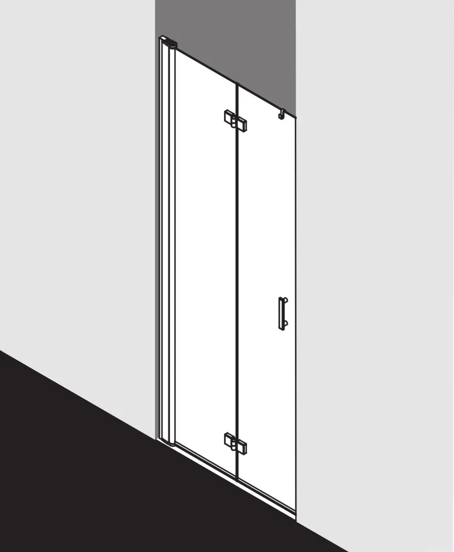 Kermi Pendel-Falttür links „Diga“ Glas SR Opaco, Profile Silber Hochglanz, Falttür BV: 1183 - 1208 mm WE: 1183 - 1208 mm H: 2000 mm Kermi Pendel-Falttür links „Diga“ Glas SR Opaco, Profile Silber Hochglanz, Falttür BV: 1183 - 1208 mm WE: 1183 - 1208 mm H: 2000 mm