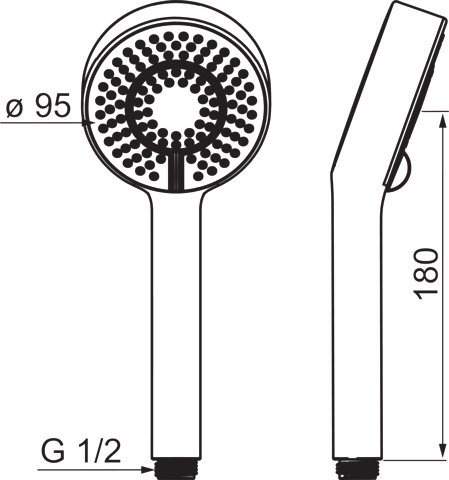 HA Handbrause HANSABASICJET 4463 3-strahlig Chrom