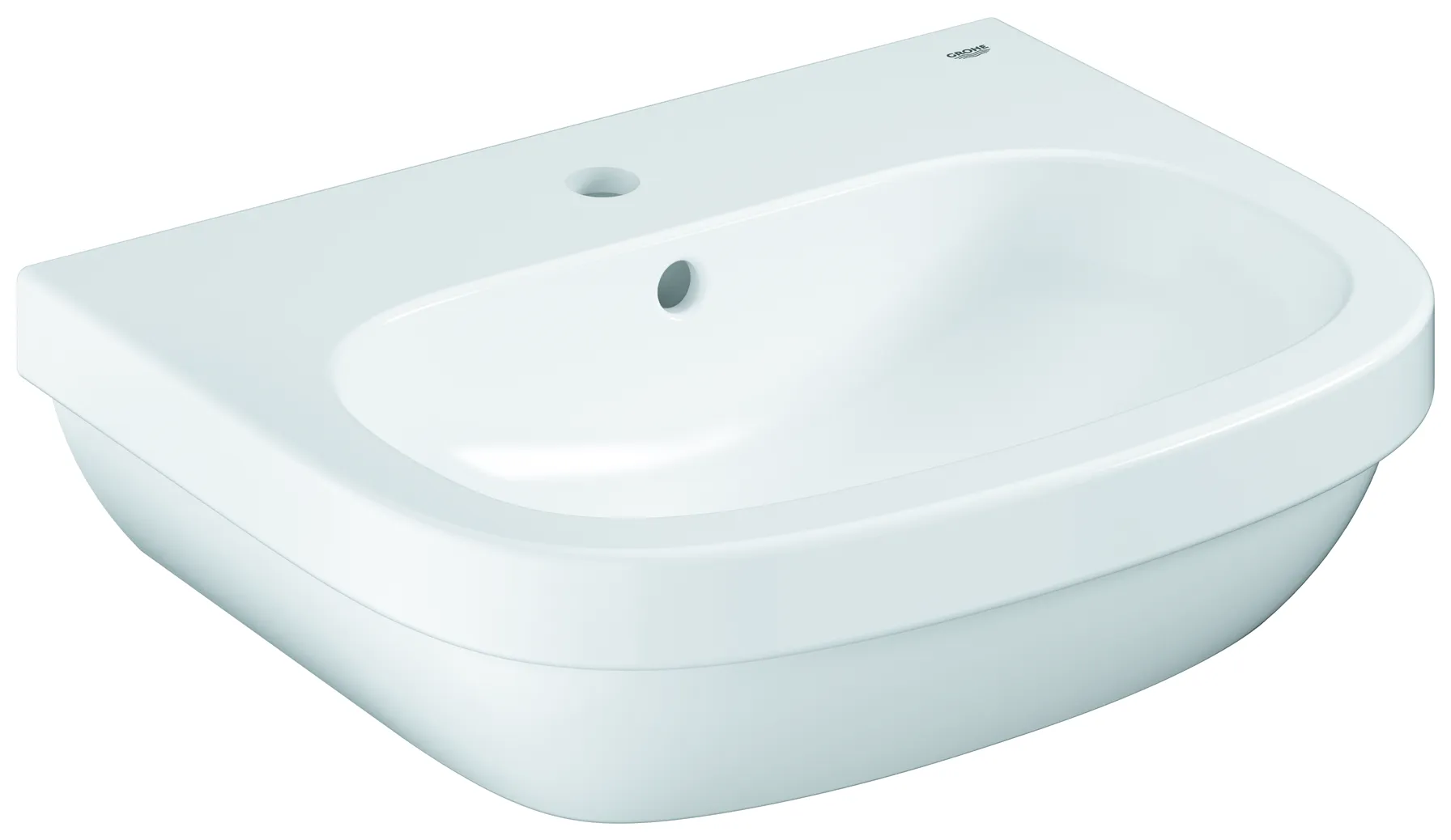 Grohe Waschtisch Euro Keramik 39336, wandhängend, 550x450mm, 1 Hahnloch, mit Überlauf, alpinweiß Grohe Waschtisch Euro Keramik 39336, wandhängend, 550x450mm, 1 Hahnloch, mit Überlauf, alpinweiß