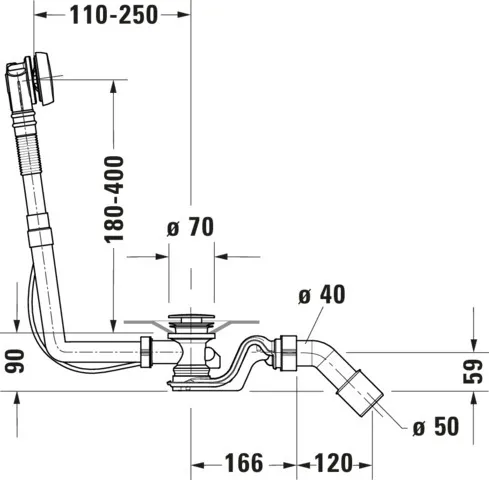 Duravit Ab- und Überlaufgarnitur Modell 792200