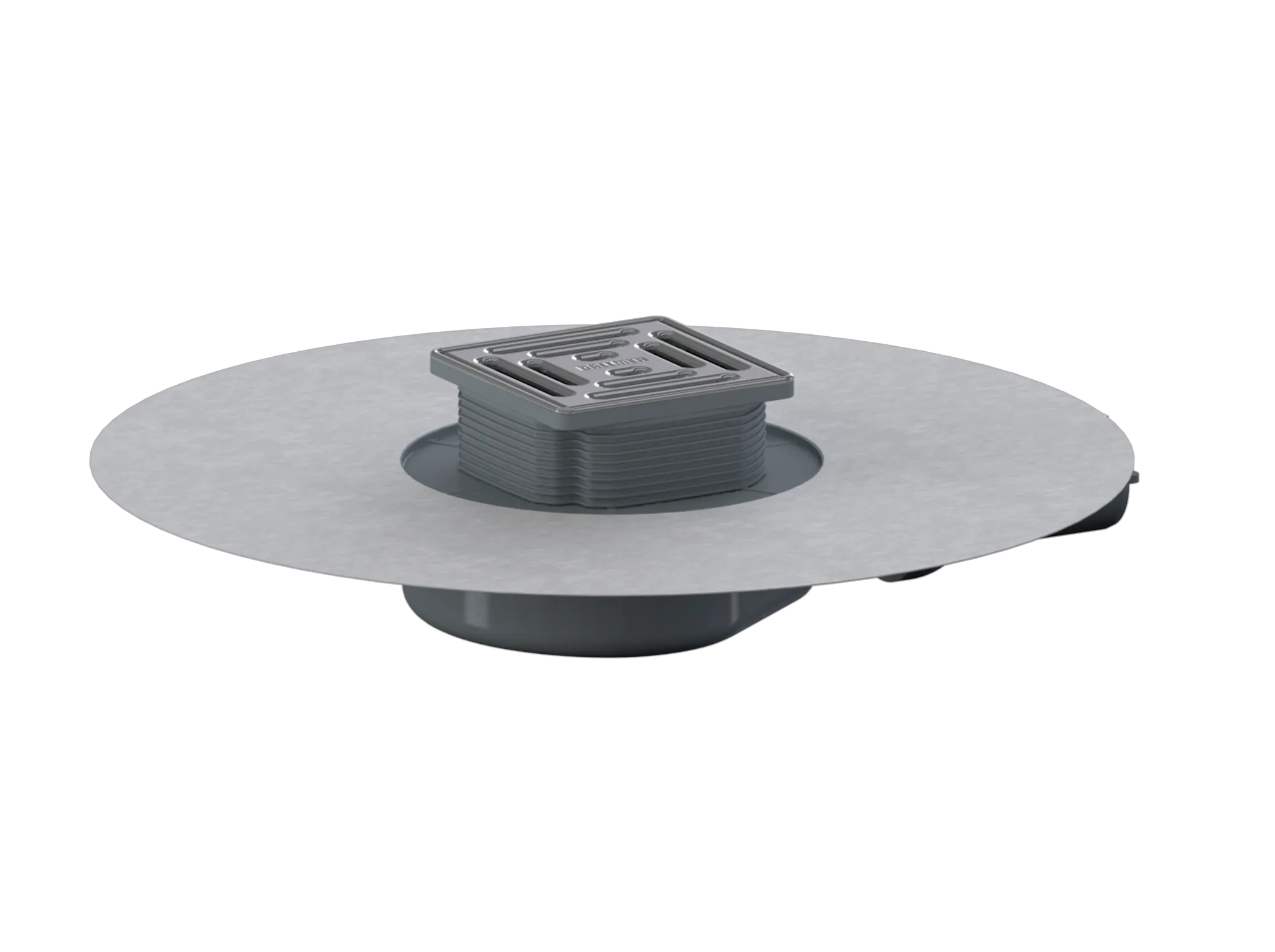 Dallmer Bodenablauf DallDrain Select Plan OM, DN 40, 100 x 100 mm, Edelstahlrost, Bauhöhe 55 mm