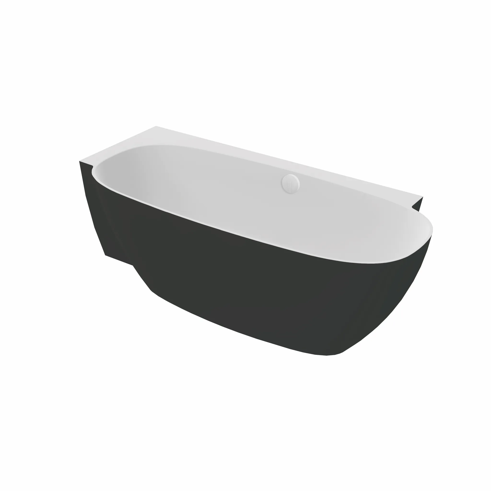 Badewanne LaBrillante BiColor von Hoesch – freistehend, 1800 x 800 mm, innen weiß matt, außen schwarz matt, mit Überlaufbefüllung Badewanne LaBrillante BiColor von Hoesch – freistehend, 1800 x 800 mm, innen weiß matt, außen schwarz matt, mit Überlaufbefüllung
