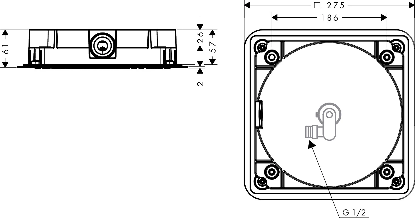 Duschkopf „Axor Citterio C“ in Chrom