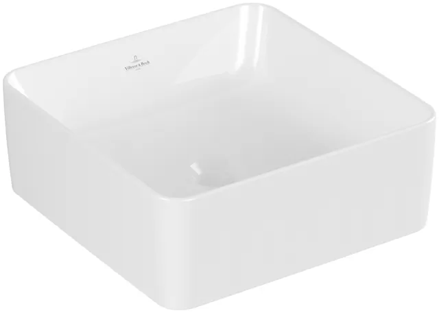Villeroy & Boch Aufsatzwaschtisch quadrat aus TitanCeram „Collaro“ 145 mm, ohne Hahnlochbohrung in Weiß Alpin Villeroy & Boch Aufsatzwaschtisch quadrat aus TitanCeram „Collaro“ 145 mm, ohne Hahnlochbohrung in Weiß Alpin