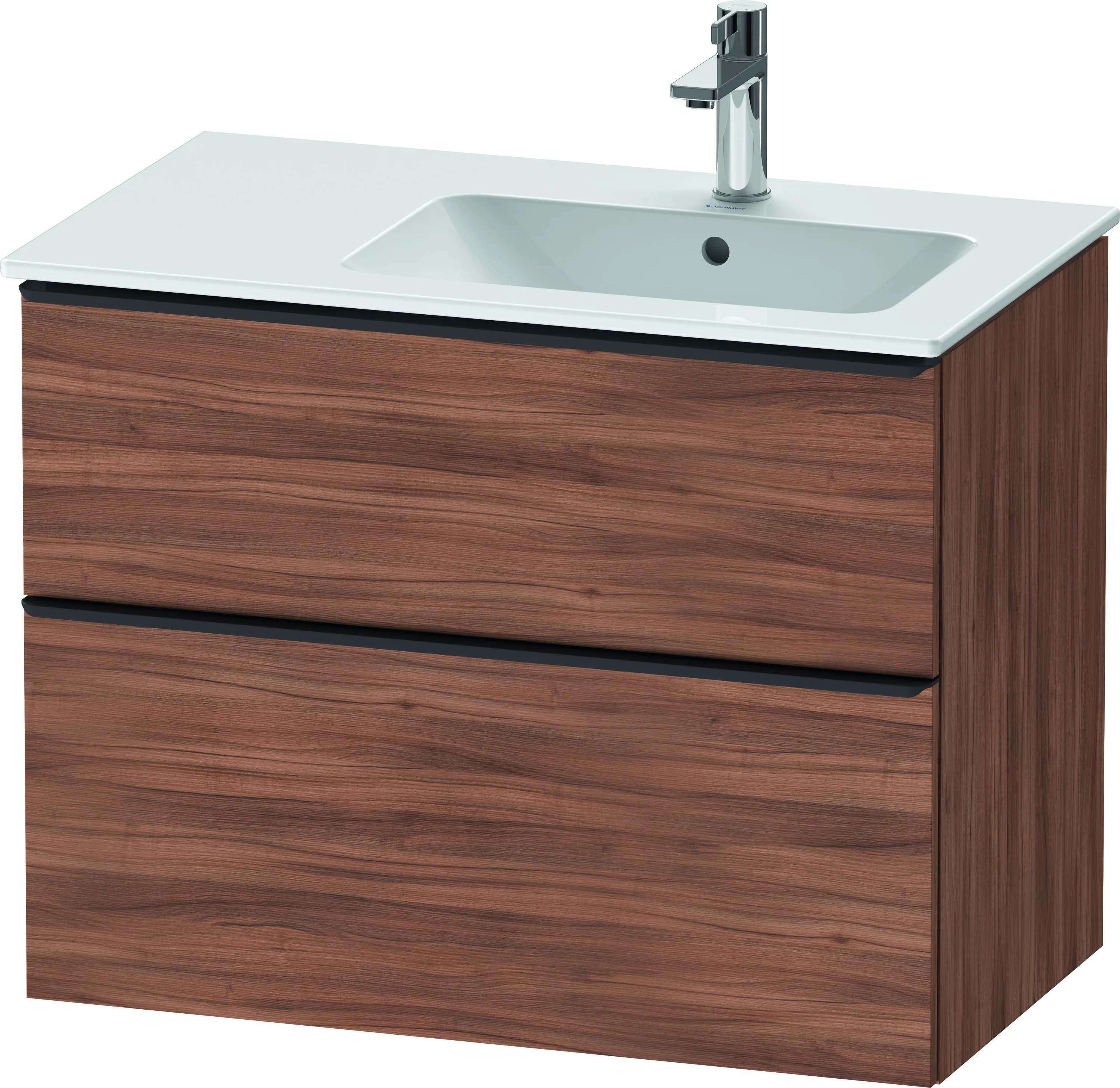 Duravit Waschtischunterschrank wandhängend „D-Neo“ 81 × 62,5 × 46,2 cm Nussbaum Natur