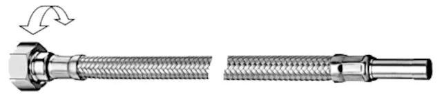 Schlauch Clean-Flex S, flexibel, 300 mm, Überwurfmutter G 1/2 IG mit vormontierter Dichtung, Rohrstutzen Ø 10 mm Schlauch Clean-Flex S, flexibel, 300 mm, Überwurfmutter G 1/2 IG mit vormontierter Dichtung, Rohrstutzen Ø 10 mm