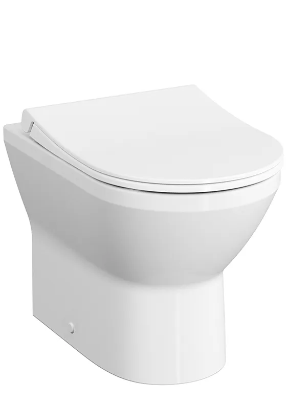 VitrA Integra Tiefspüler-Stand-WC Flush 2.0 Back-to-wall Abgang waagerecht Weiß Hochglanz