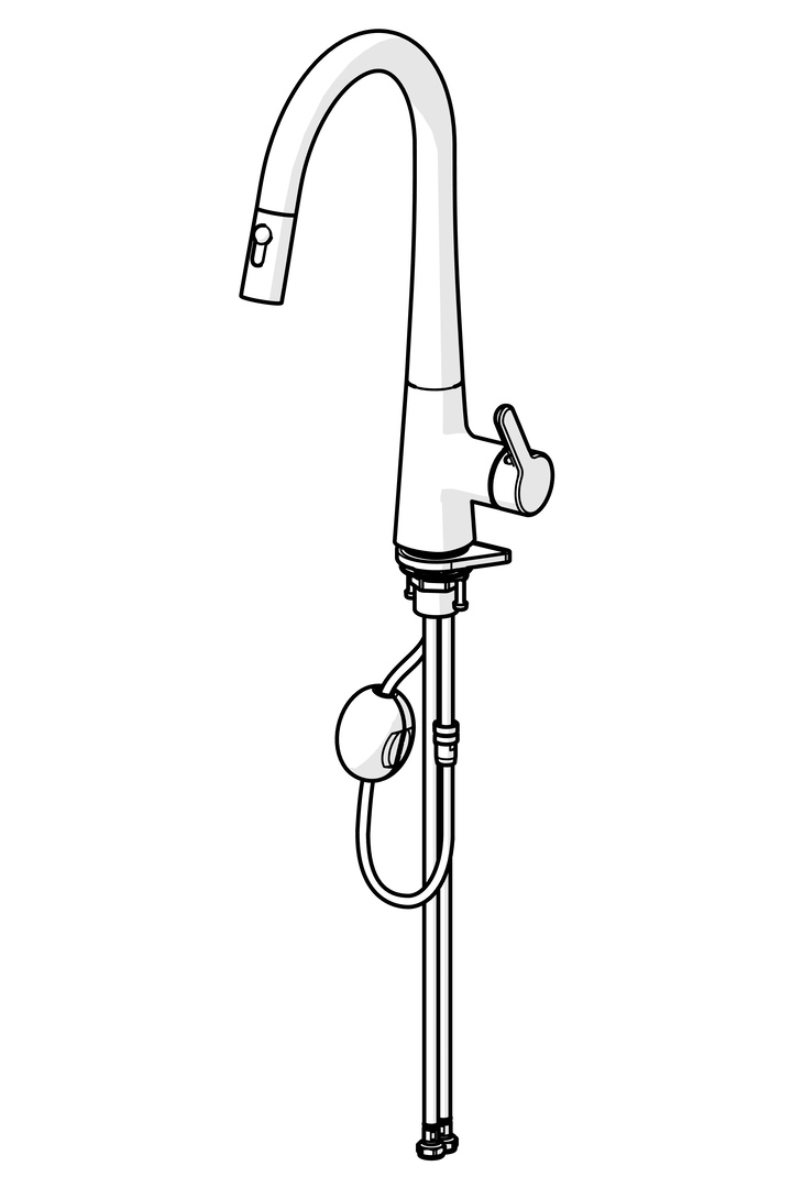Hansa Einhand-Küchenarmatur „Designo Style“ Ausladung 231 mm in chrom Hansa Einhand-Küchenarmatur „Designo Style“ Ausladung 231 mm in chrom