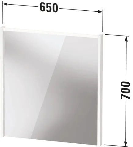 Duravit Spiegel mit LED-Beleuchtung „D-Code“ 65 × 70 cm in Basalt Matt Duravit Spiegel mit LED-Beleuchtung „D-Code“ 65 × 70 cm in Basalt Matt