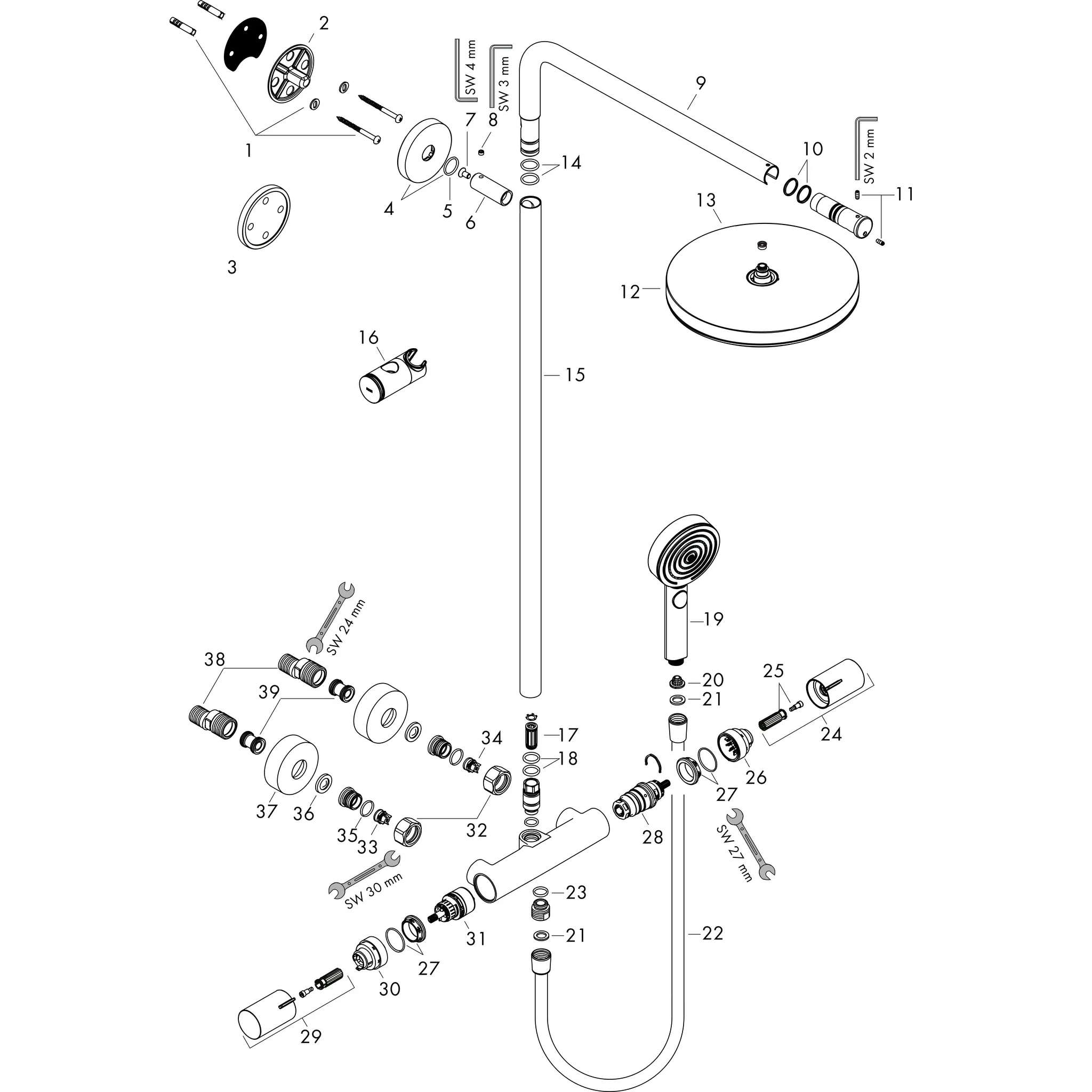 Hansgrohe Duschsystem „Pulsify S Puro“