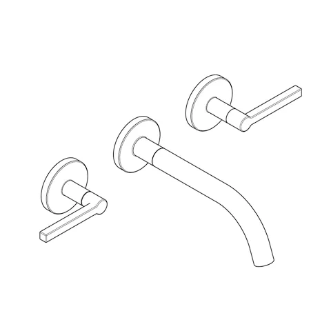 NOVA FONTE 3LochWaschtisch PURISTIC UPWandmontage 180 mm chrom NOVA FONTE 3LochWaschtisch PURISTIC UPWandmontage 180 mm chrom