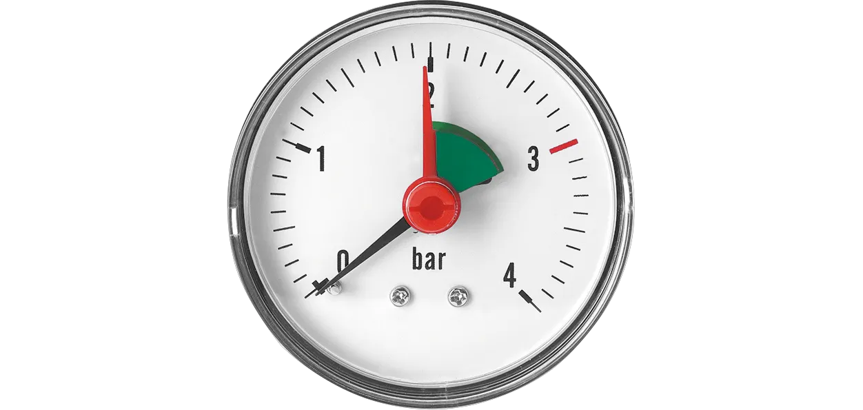 HG-TEC Manometer 63 mm 1/4″ Anschluss hinten axial HG-TEC Manometer 63 mm 1/4″ Anschluss hinten axial