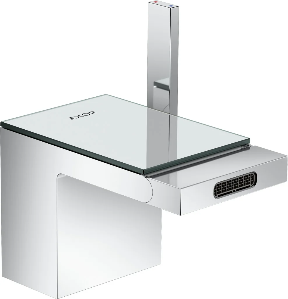 Hansgrohe AXOR MyEdition Bidetmischer - Einhebel-Bidetmischer mit Push-Open Ablaufgarnitur, Chrom, Ausladung 121 mm, Auslaufhöhe 83 mm
