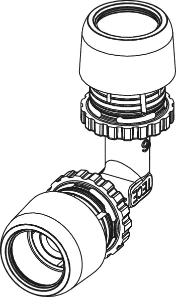 TECElogo-Ax Winkelkupplung Dimension 16 × 16, Siliziumbronze TECElogo-Ax Winkelkupplung Dimension 16 × 16, Siliziumbronze