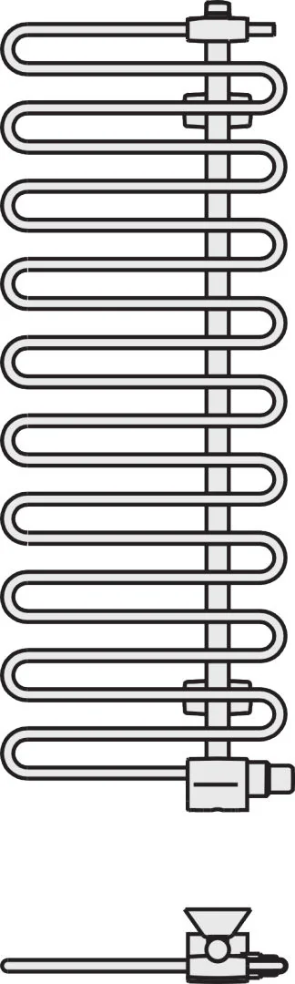 Kermi Icaro Bad- und Wohnheizkörper, Serie Icaro, weiß RAL 9016 seidenglanz, Höhe 1446 mm, Länge 400 mm, Tiefe 58 mm