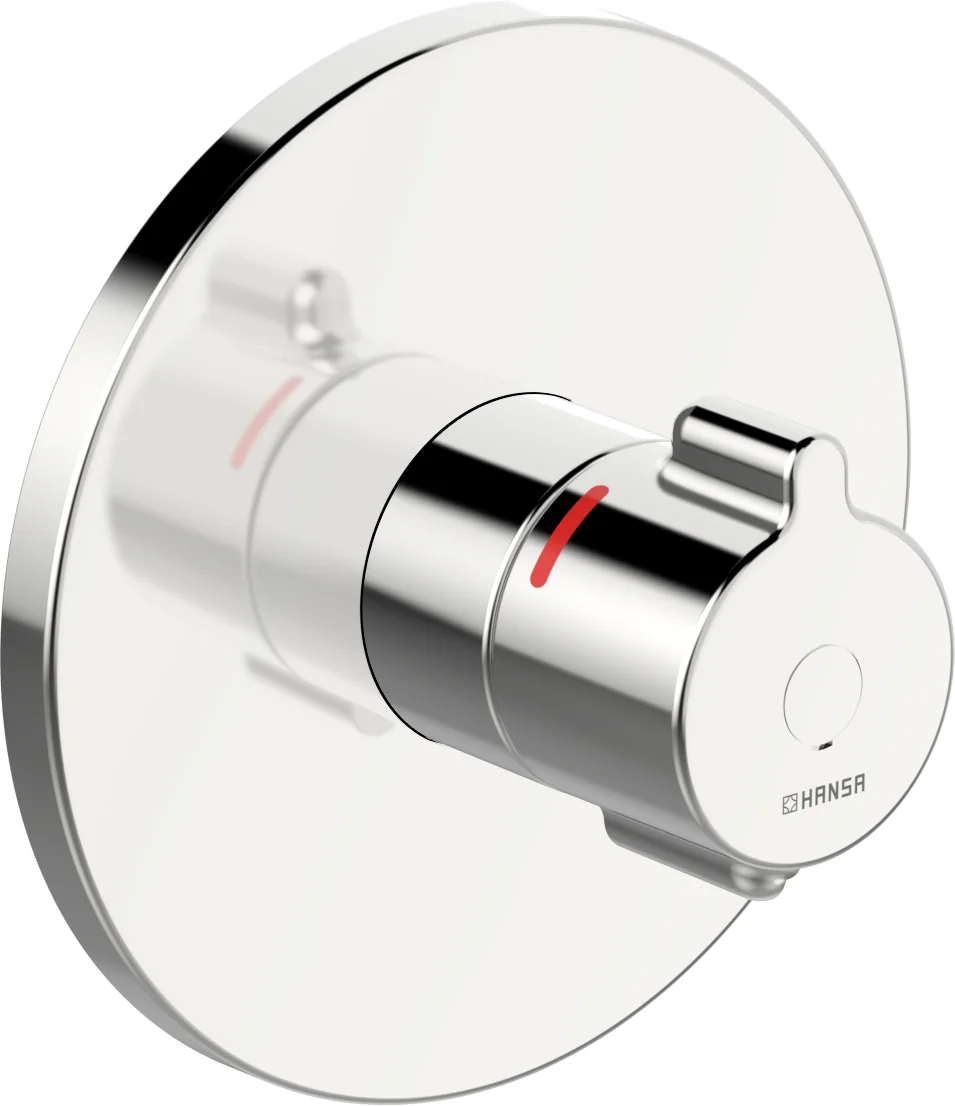 HansaCLINICA Duscharmatur Hansaclinica 2018 Fertigmontageset für Brausebatterie 8860 Rosette rund Chrom