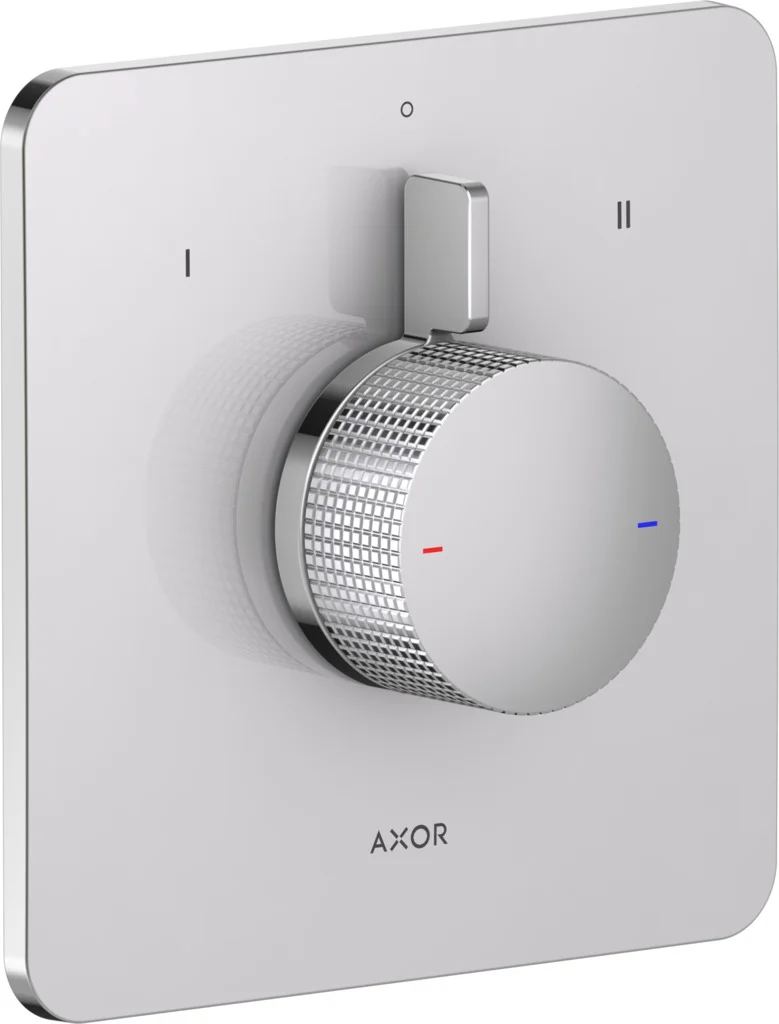 Hansgrohe AXOR Citterio C Brausemischer Unterputz, Chrom, 2 Verbraucher, flache Rosette, max. Durchfluss 29,5 l/min Hansgrohe AXOR Citterio C Brausemischer Unterputz, Chrom, 2 Verbraucher, flache Rosette, max. Durchfluss 29,5 l/min