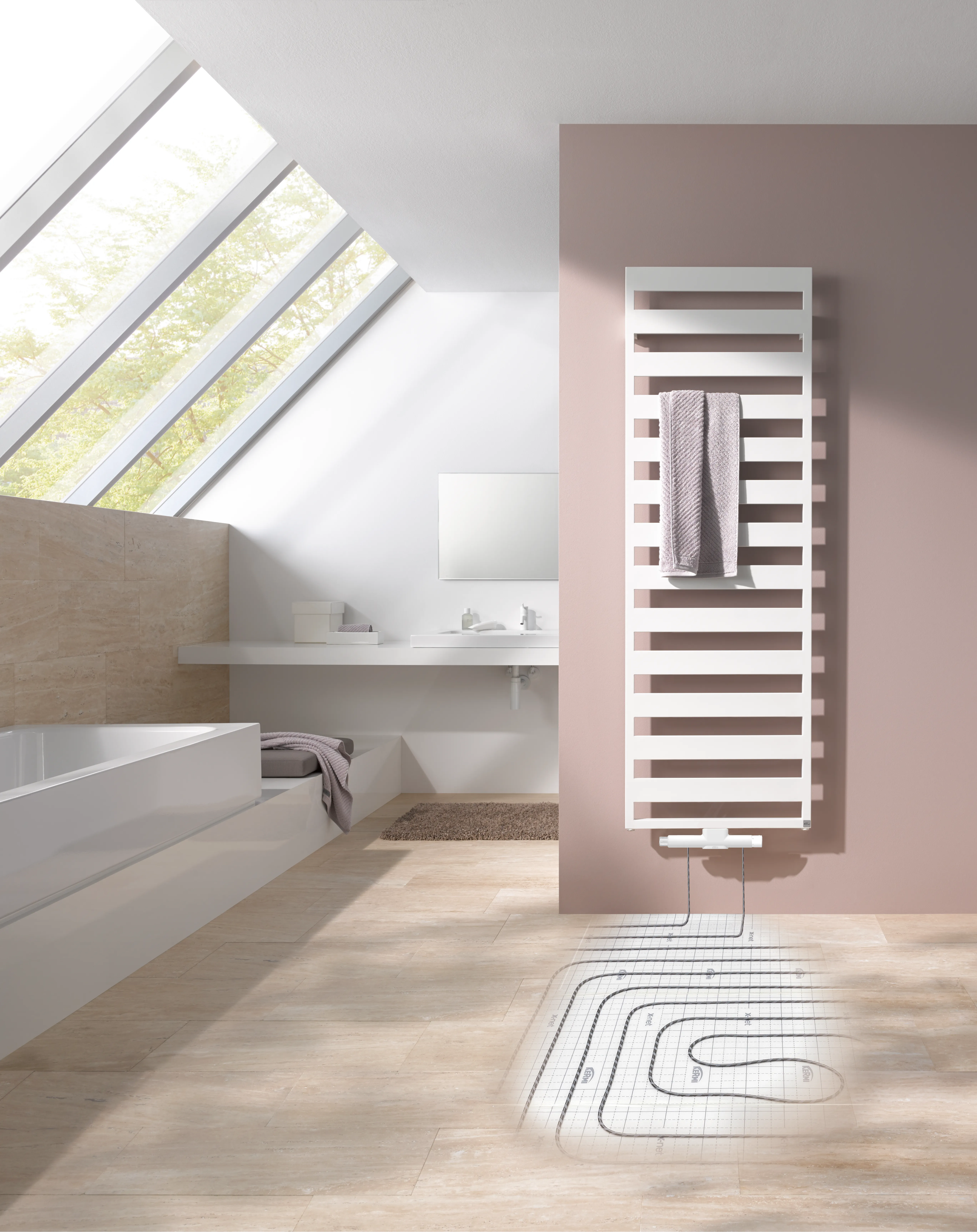 Kermi Design-Heizkörper „Casteo®“ 50 × 125,9 cm in Weiß