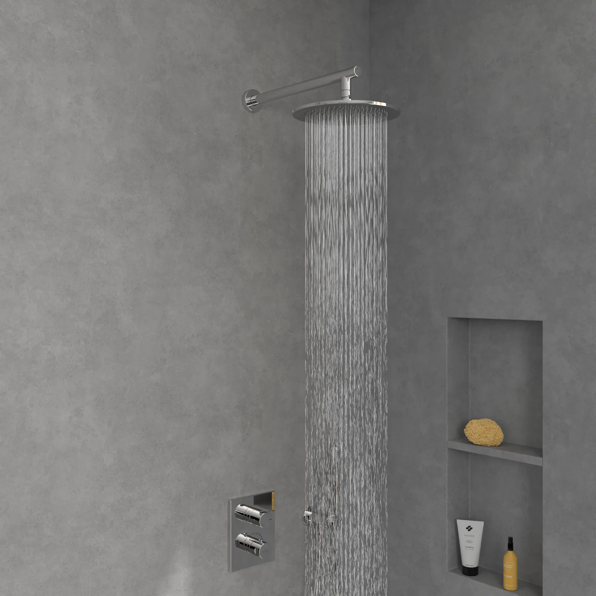 Duschkopf TVC00000100061, rund ⌀ 25 × 6,3 cm in Chrom Duschkopf TVC00000100061, rund ⌀ 25 × 6,3 cm in Chrom